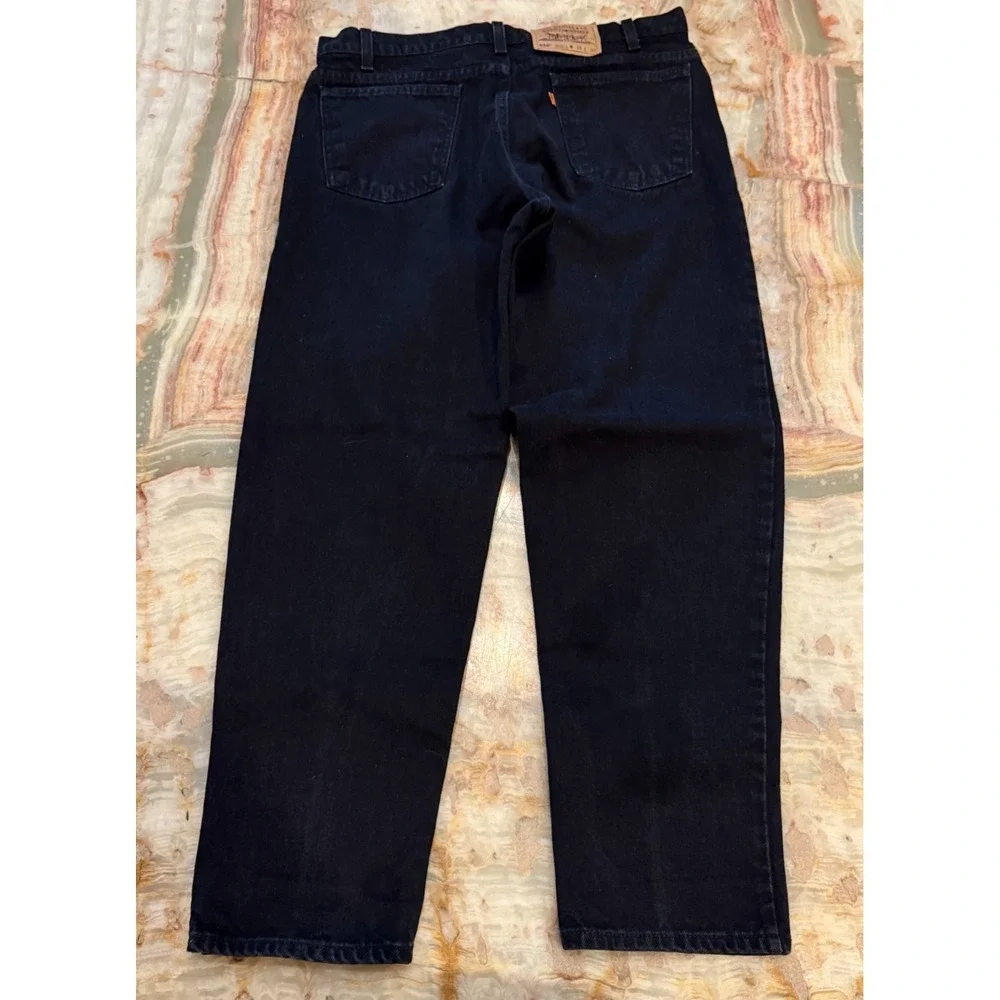 Levi's 550 Mens Tapered‎ Leg Denim Jeans Black Relaxed Fit USA Made 36X30